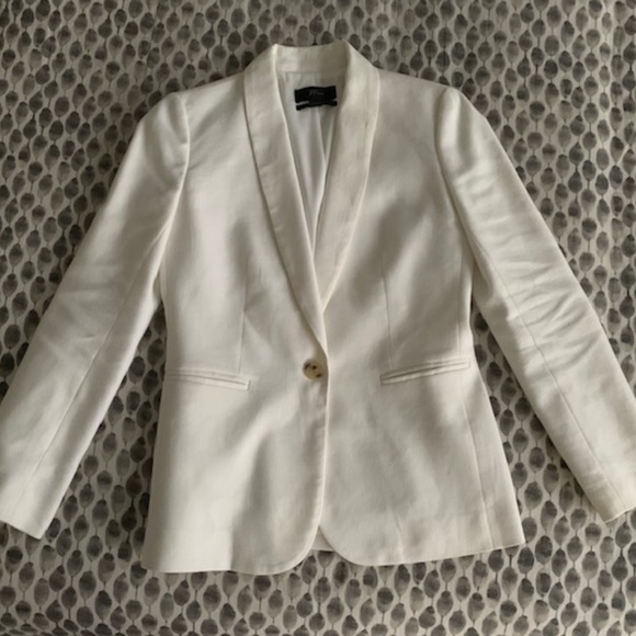 Womens Linen White Blazer